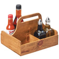 Reclaimed Wood Condiment Caddy with Handle H2207