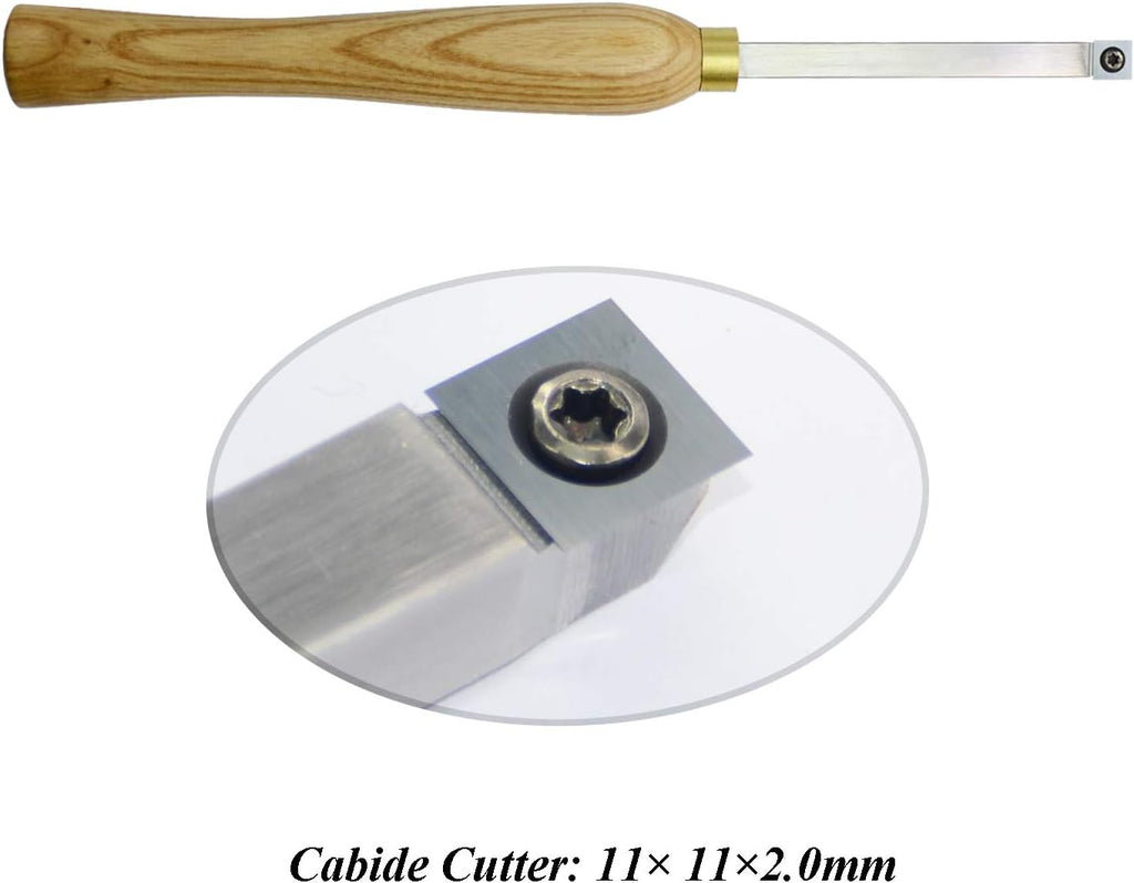 3 Pc Carbide Tipped Wood Lathe Turning Tools Set with Wood Handle W73676
