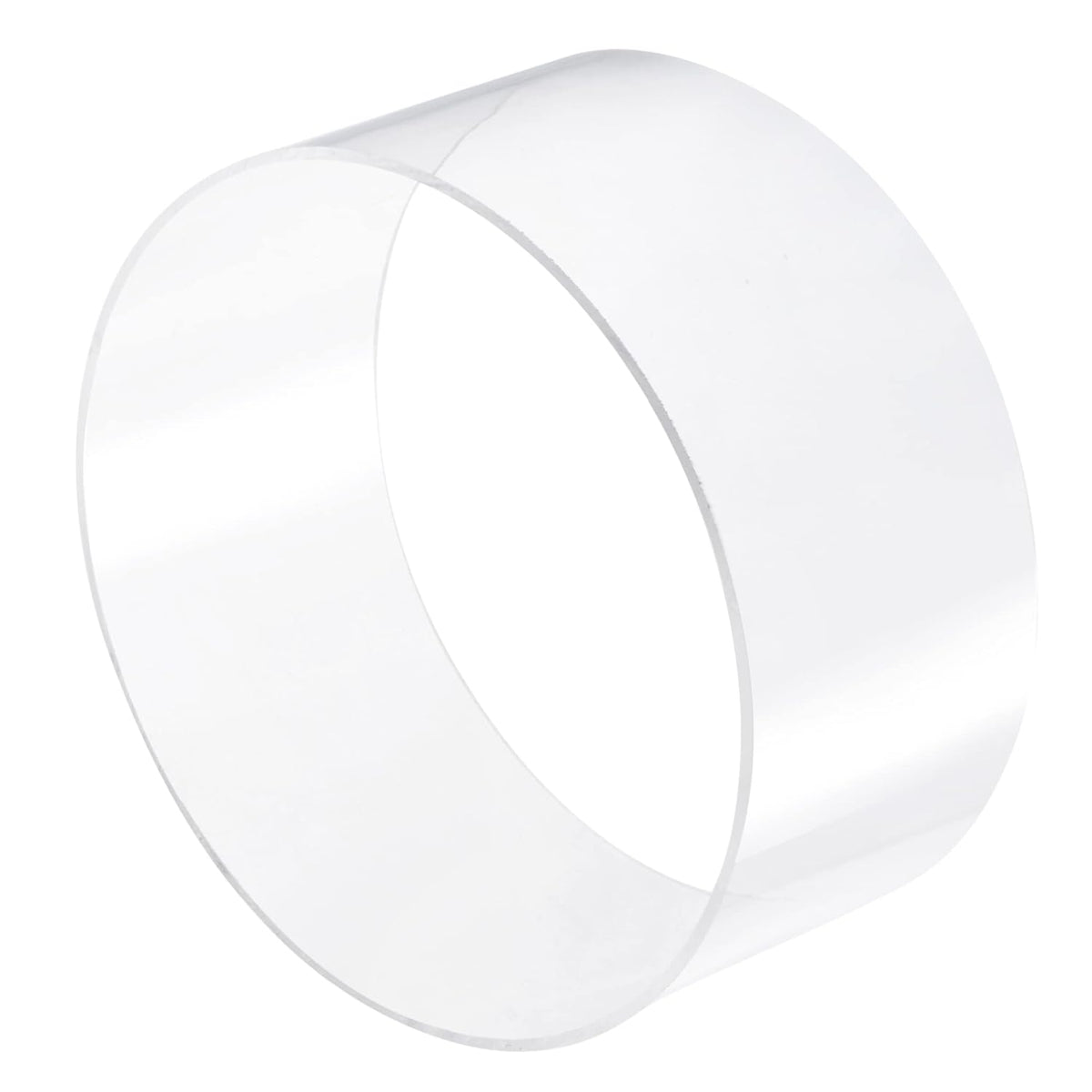 Clear Acrylic Rigid Round Tube 8.4 ID 4 Length Pack of 2 S234659