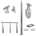 Stainless Steel Brushed Cable Railing Post N397