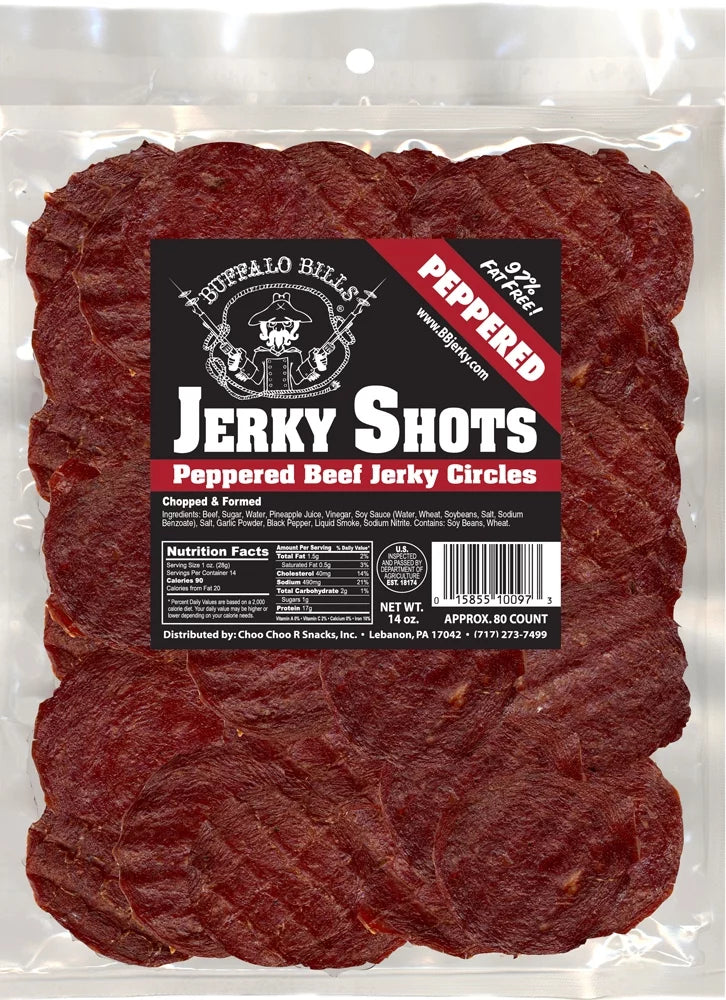 14oz Peppered Beef Jerky Shots L4243