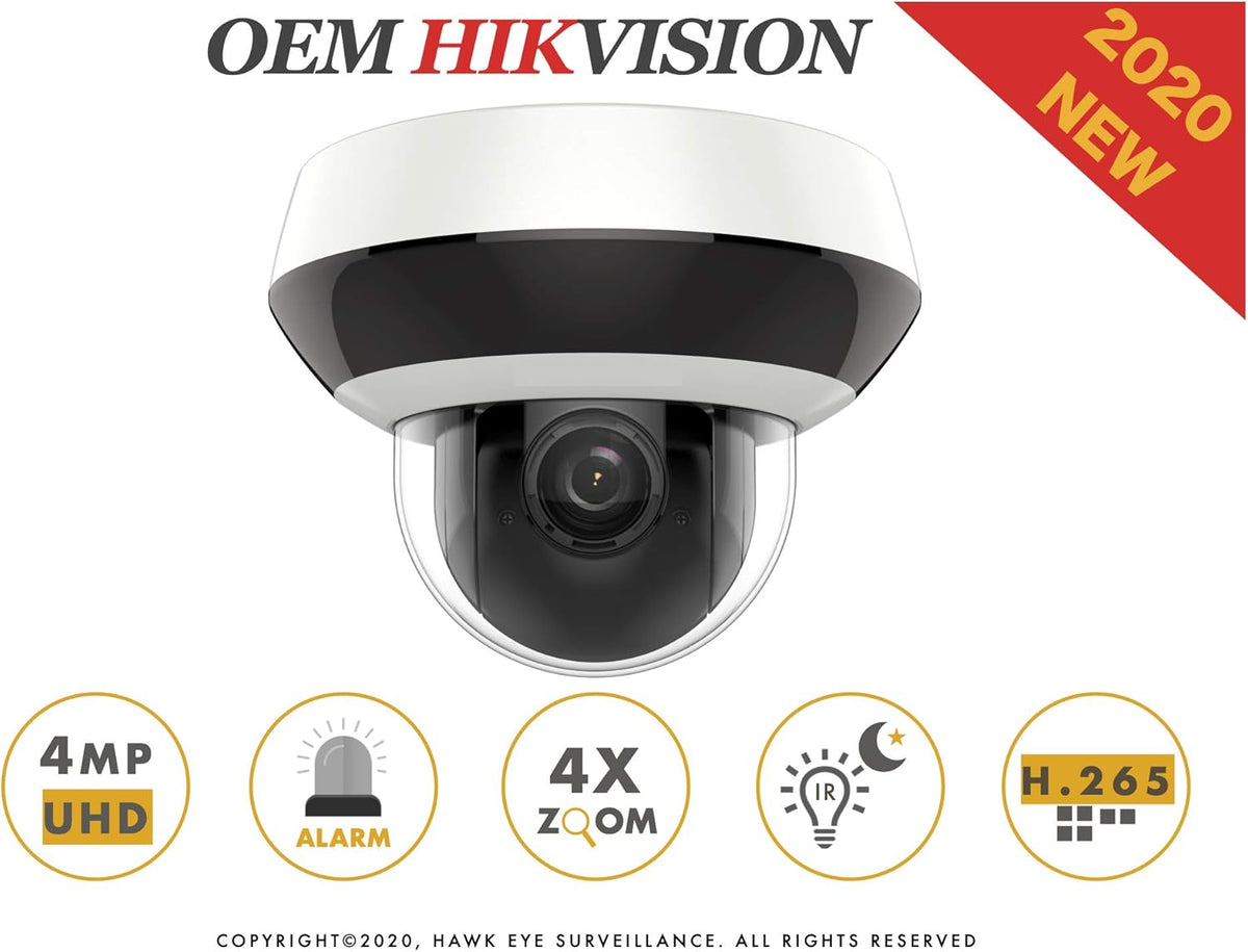 4MP PoE Mini PTZ Camera 2.8mm~12mm 4X Optical Zoom Indoor and Outdoor L13289