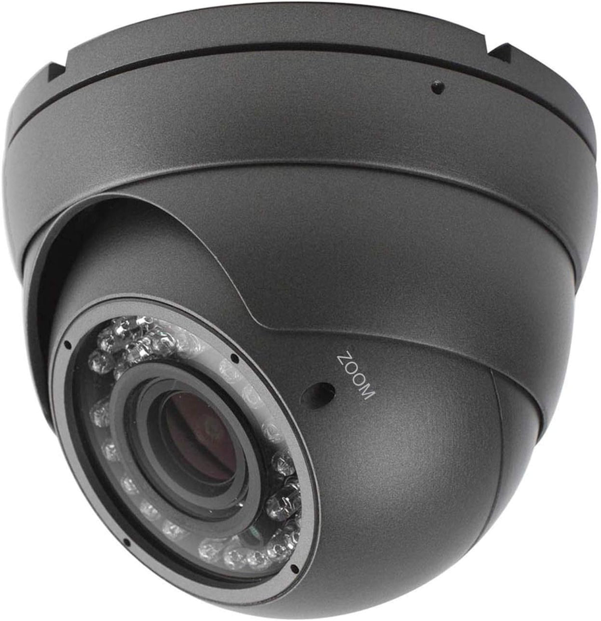 Analog CCTV Security Dome Camera 1080P 4-in-1 2.8mm-12mm Varifocal Lens Weatherproof Metal Housing Grey W408