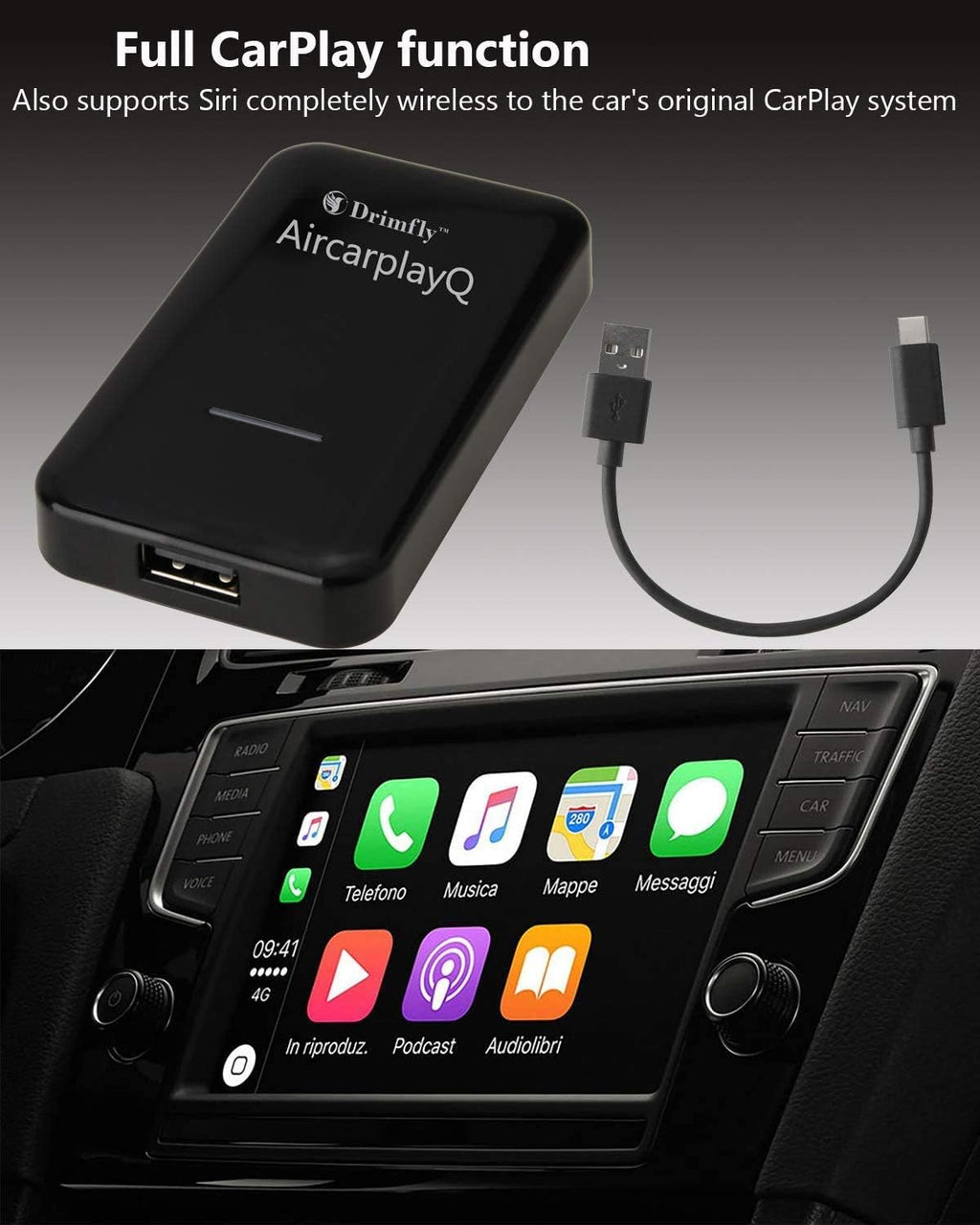 Wireless CarPlay Adapter 5GHz WiFi T530