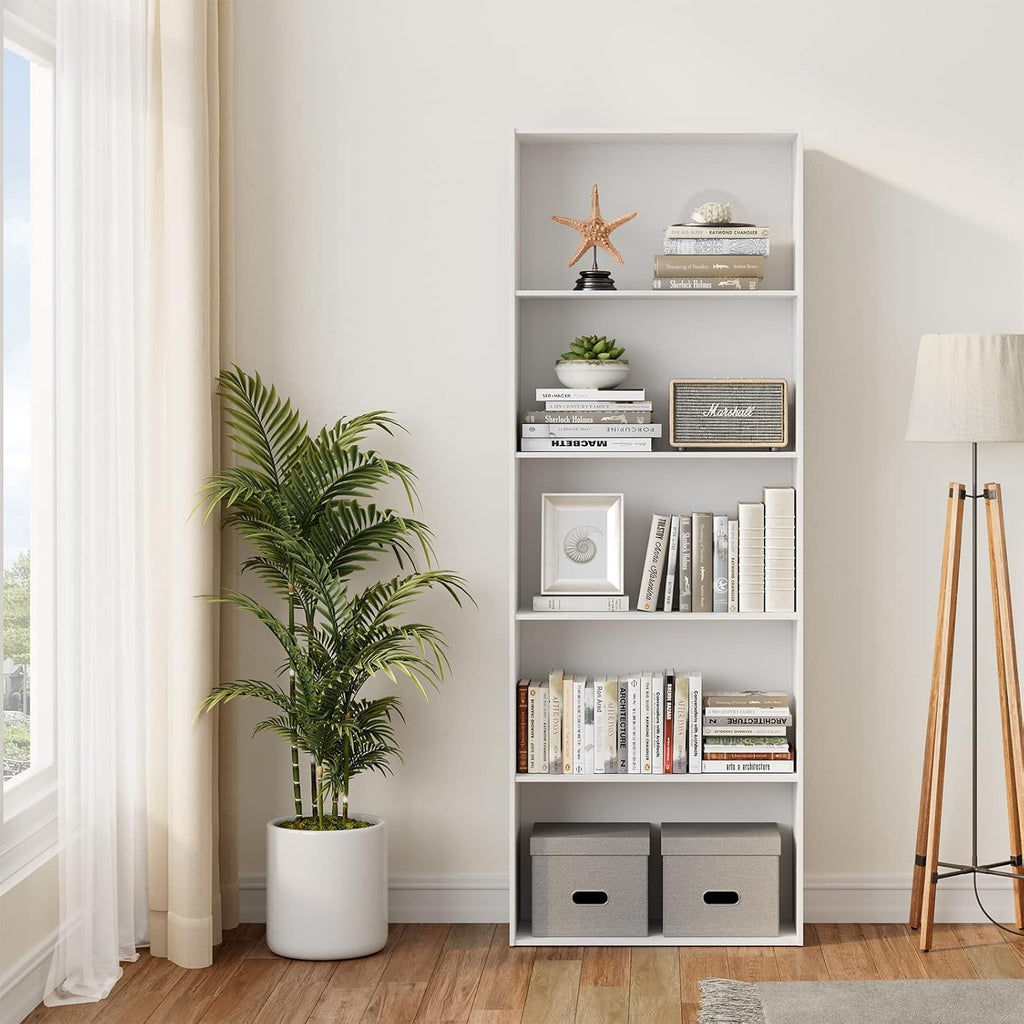 5-Shelf Wood Bookcase J19455