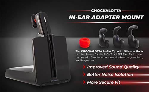 in-Ear Tip with Silicone Hook (1-Pack Adapter + 3 Pcs Ear Tips) I713