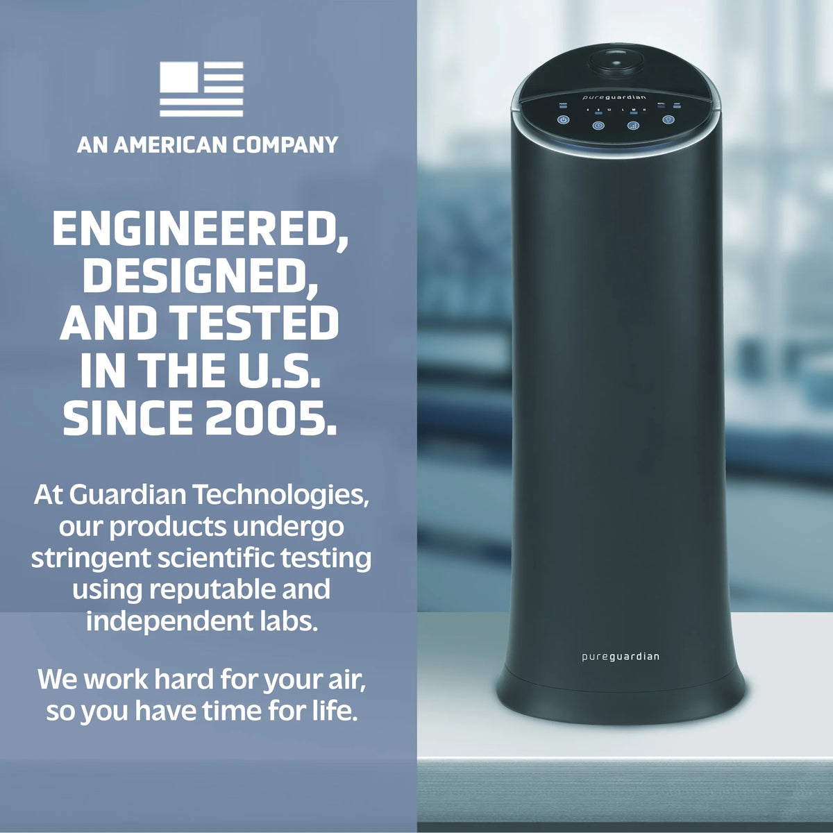 Black 1.5 Gallon Ultrasonic Cool Mist Tower Humidifier H774