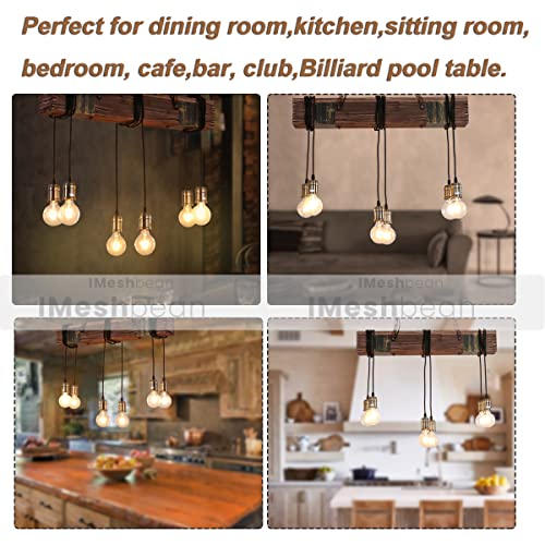 10 Heads Rustic Wood Beam Hanging Pendant Light Fixture G60044