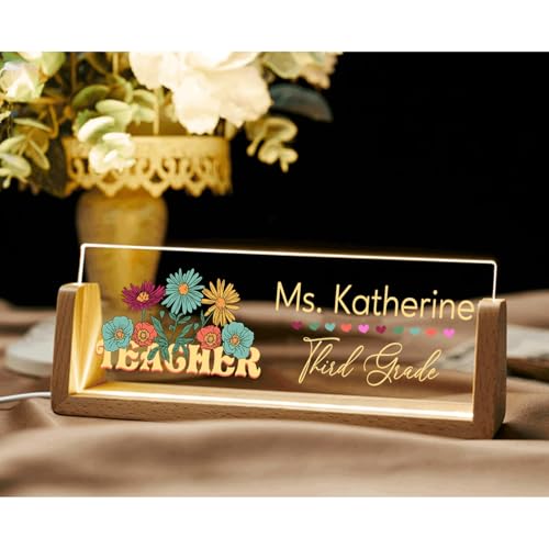 Teacher Desk Name Acrylic LED Light H93337