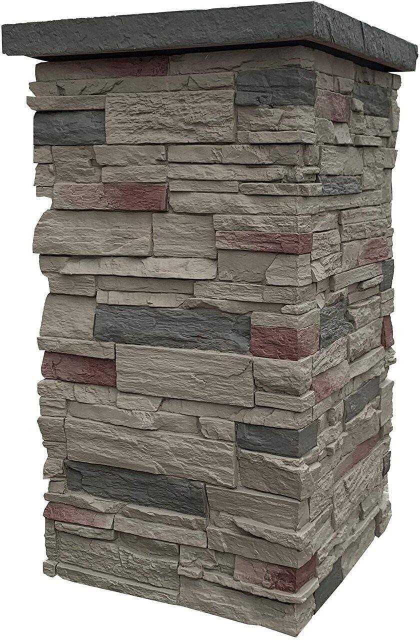30 in. x 16 Faux Stone Column Siding Wrap S2276