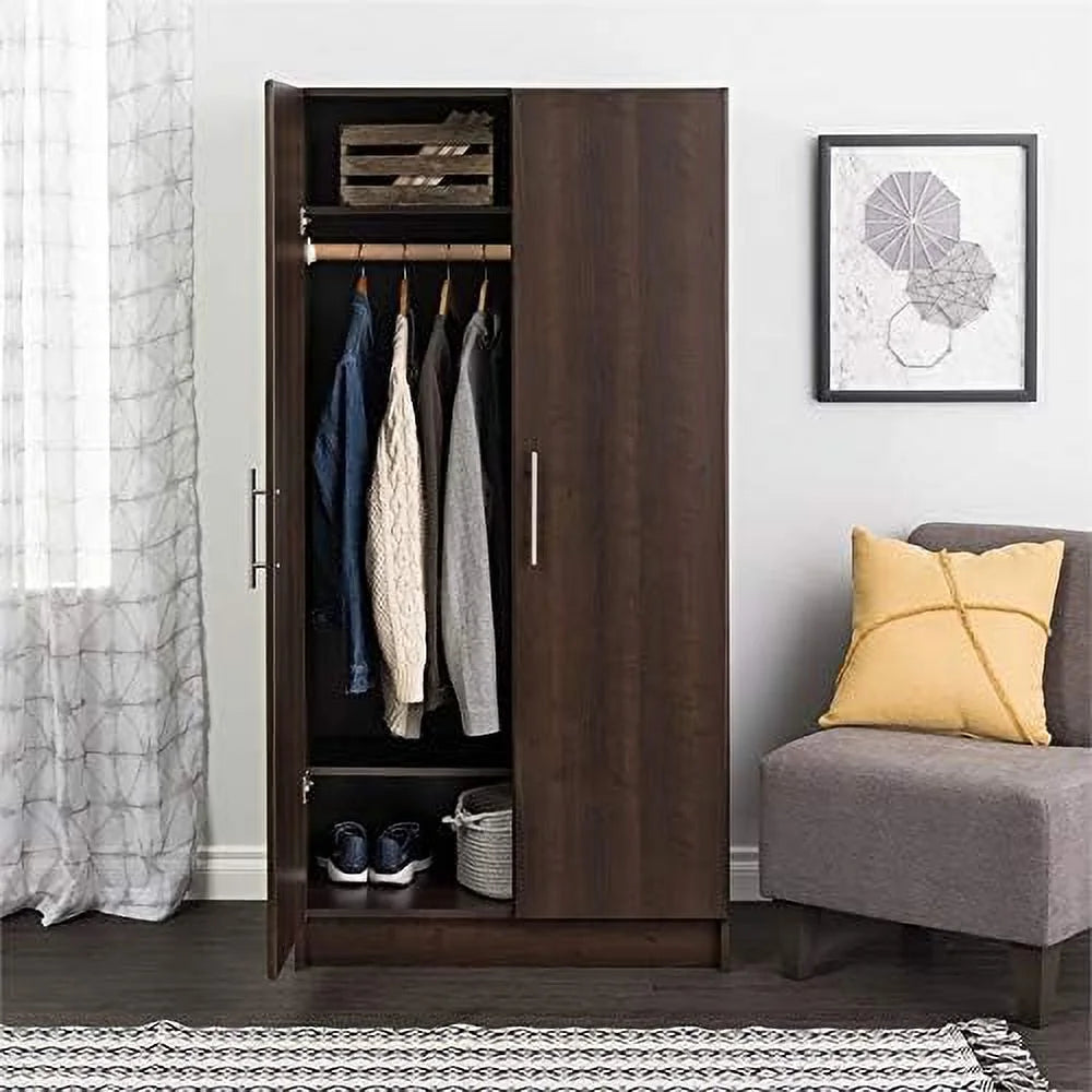32" Wardrobe Armoire In Espresso M580567