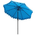 9ft Scallop Tilt Crank Patio Umbrella W719797