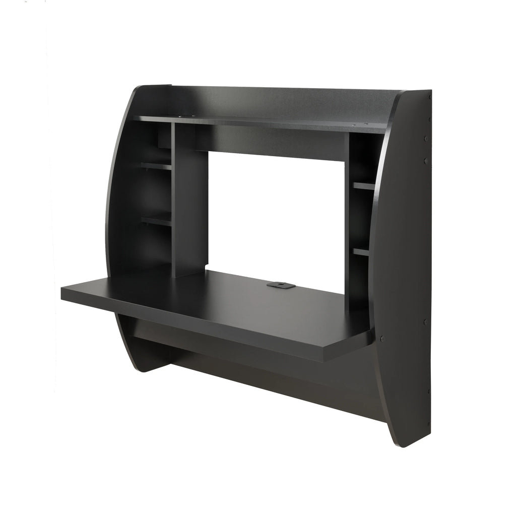 Black Wall Mounted Desk with Storage H6464