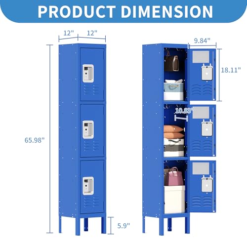 Steel Storage Lockers Lockable (Grey) N31701