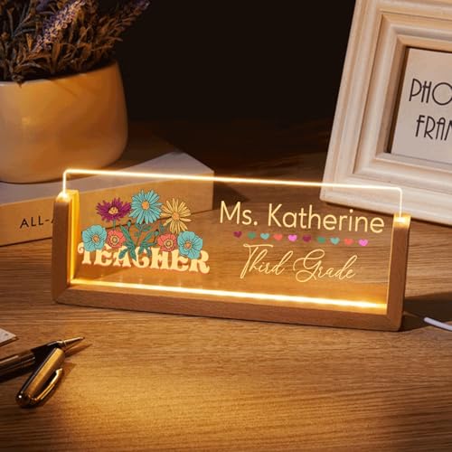 Teacher Desk Name Acrylic LED Light H93337