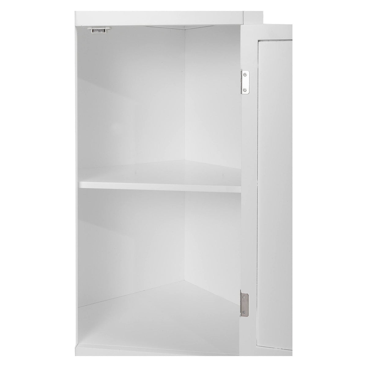 White Wooden Corner Wall Cabinet U50338