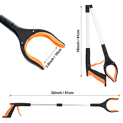 32 Inch Foldable Reacher Tool with Magnetic Grip H5110