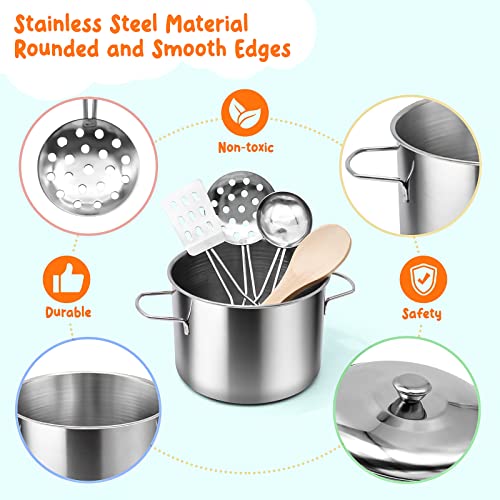 38Pcs Stainless Steel Toy Cookware Set L140