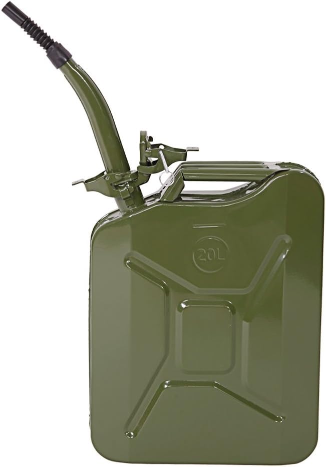 20L 5 Gallon Cold-Rolled Plate Gas Can with Flexible Spout B8085