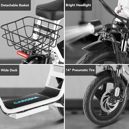 Electric Scooter with Seat, 14" Fat Tire, Foldable S17366