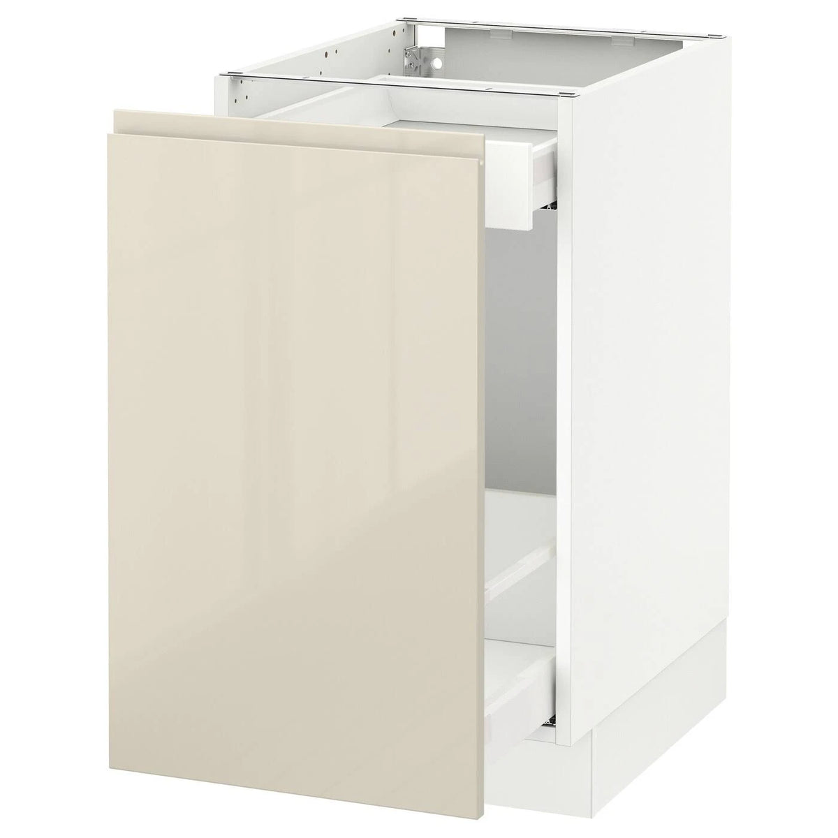 White Base Cabinet with Pull-Out Storage T2069