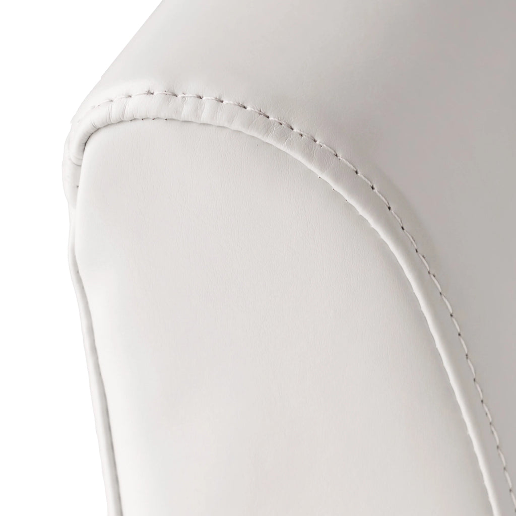 Ivory Bonded Leather Club Chair S7227