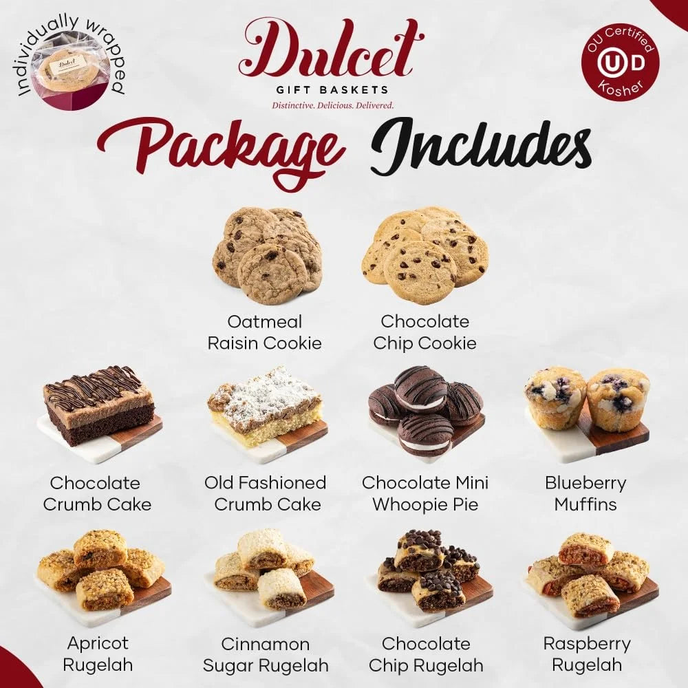 Baked Goods Box with Whoopie Pies, Cookies, Crumb Cake X730