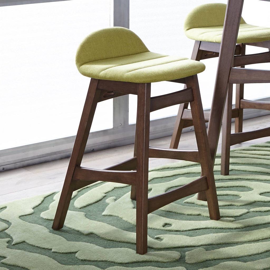 2pc Counter Height Barstool Green U297