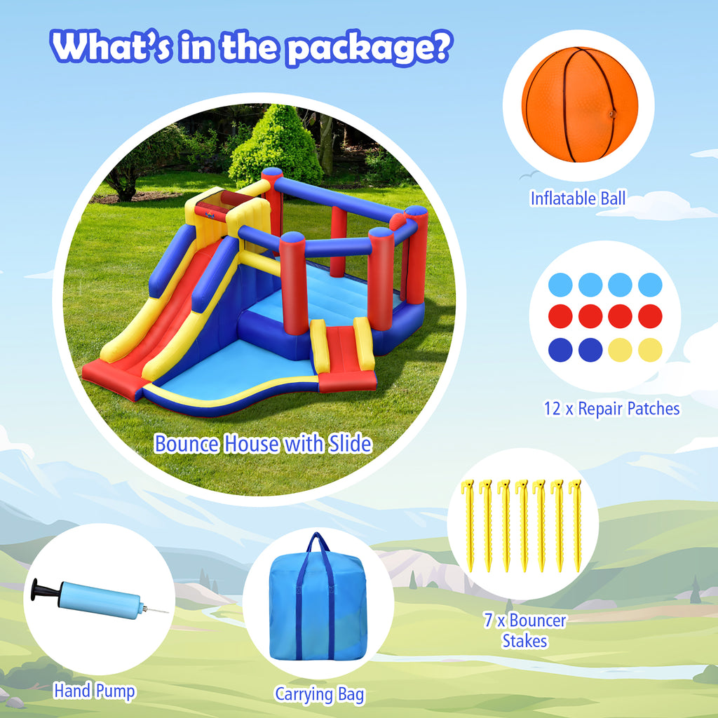 Inflatable Bouncy Castle with Double Slides J455