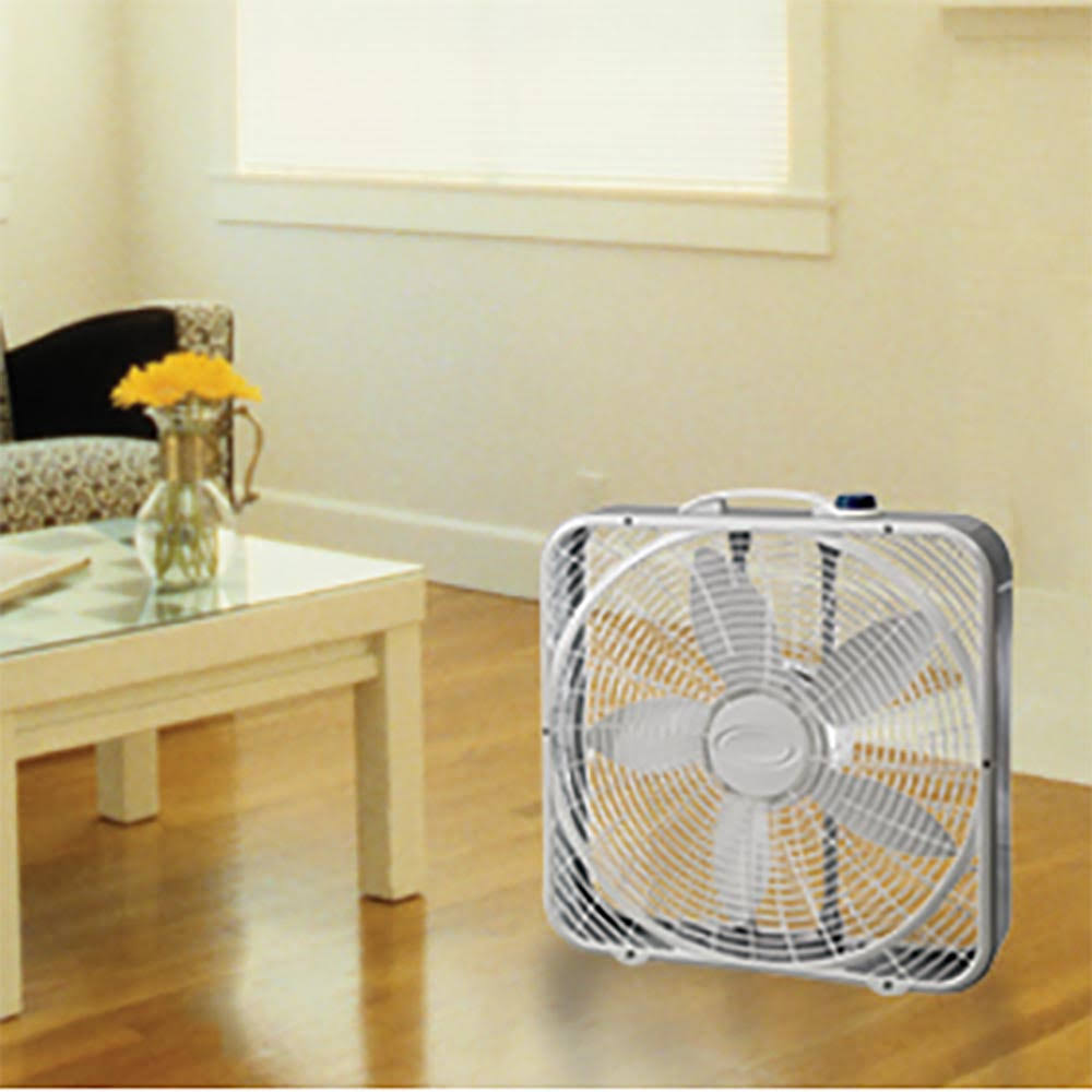 20x22 Steel Box Fan with 3 Speed Settings and Easy Carry Handle, 4 Pack M496938