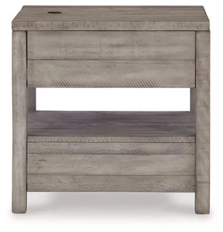 Contemporary Gray End Table T722376