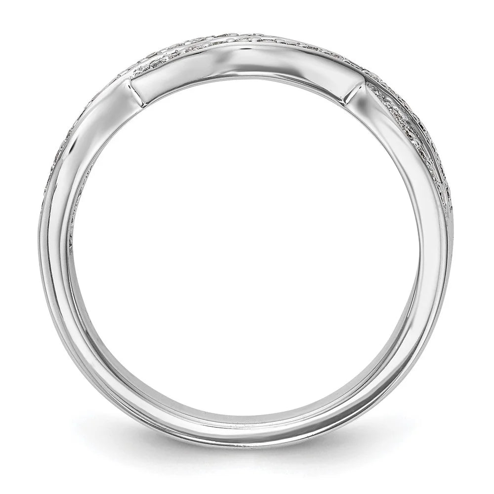 14K White Gold Diamond Band Size 7 T4944