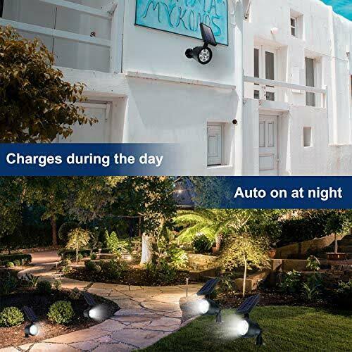 White 2-in-1 Solar Wall Lights, 200 Lumens, 7 LEDs R656