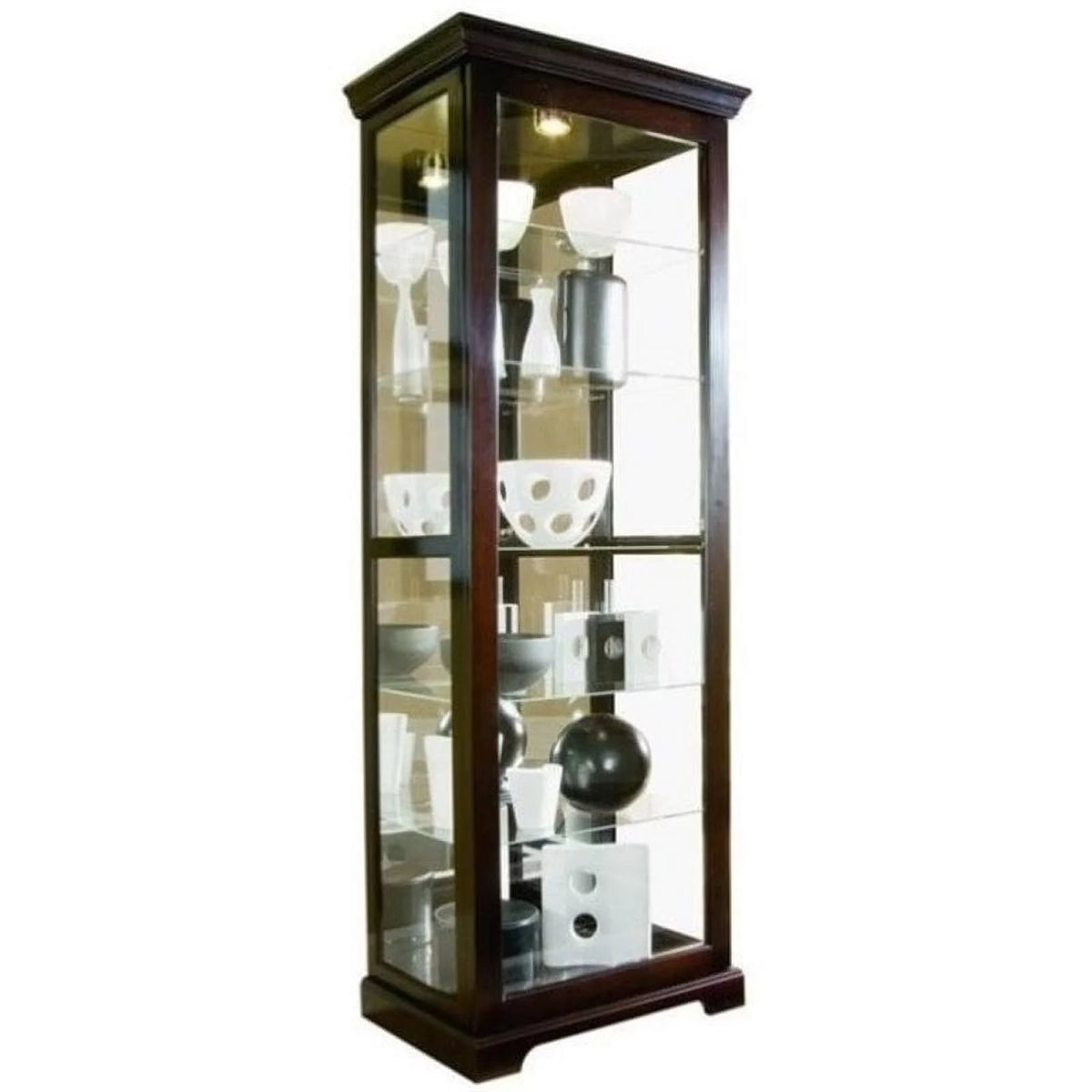 Chocolate Cherry Curio Cabinet W41196