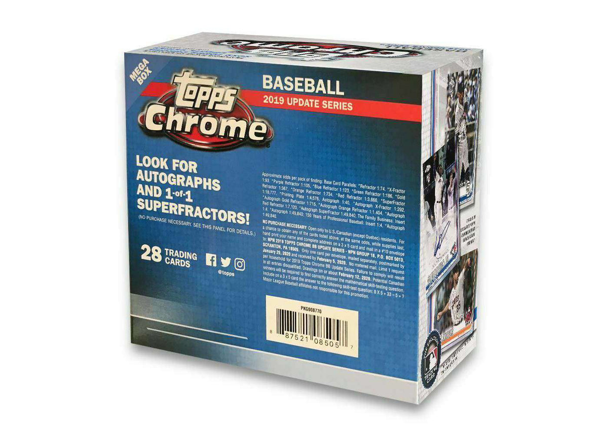 2019 Chrome Baseball Trading Card MEGA Box (7 Packs) P443250