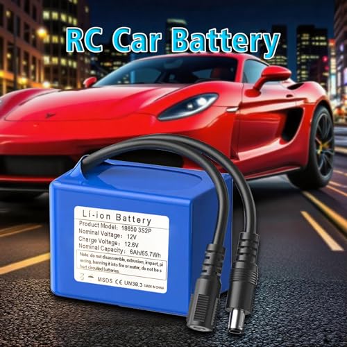 12V 6000mAh Rechargeable Lithium-Ion Battery Pack with Charger R964226