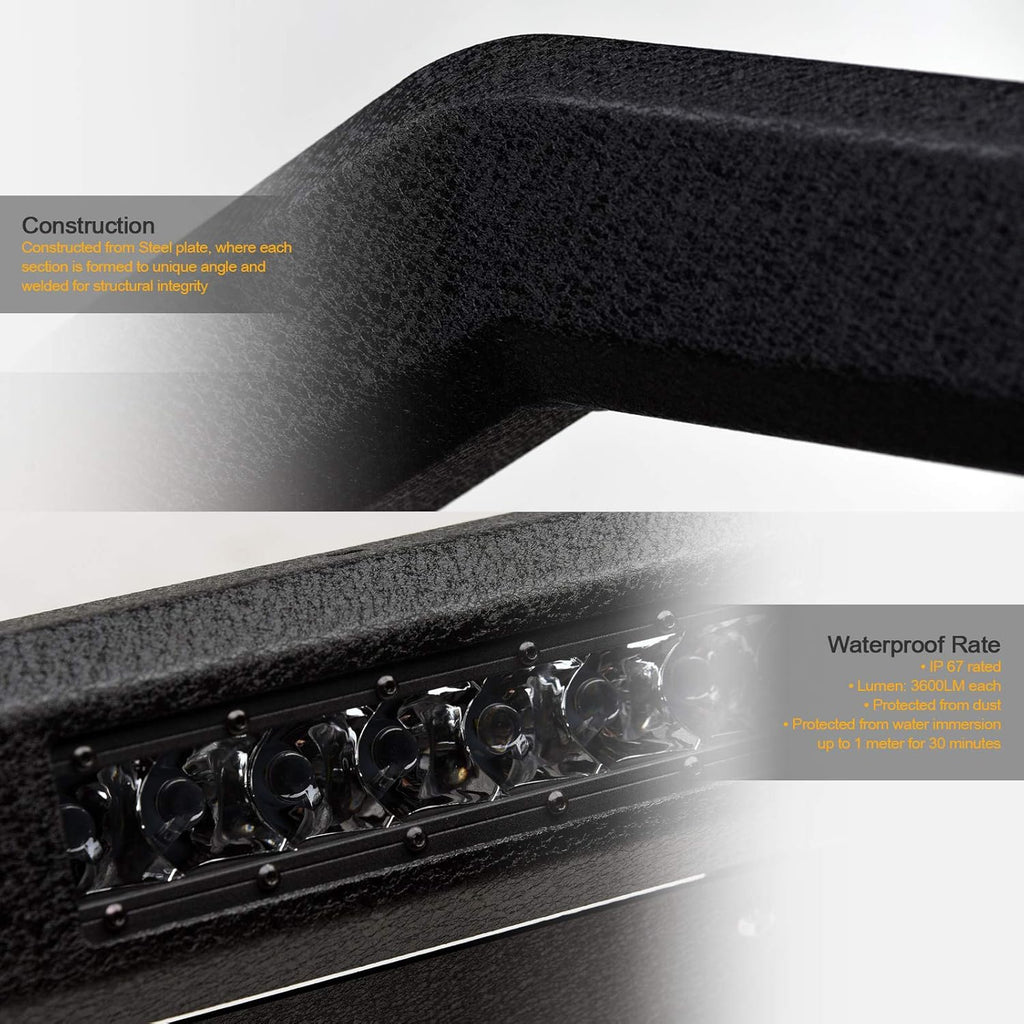 Textured Black Aluminum LED Bull Bar M696304