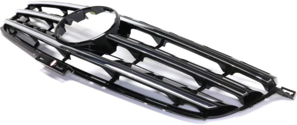 Black Plastic Grille Assembly with Chrome Molding M9877