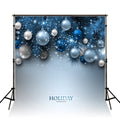 5x7ft Blue Christmas Photography Backdrop Cloth D894