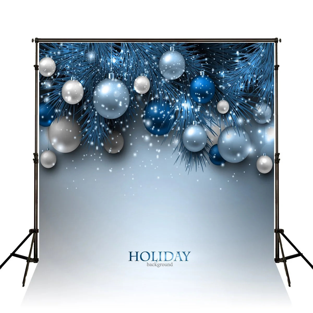 5x7ft Blue Christmas Photography Backdrop Cloth D894