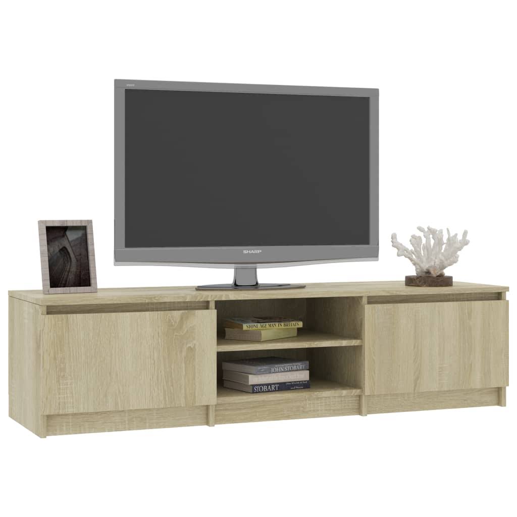 White and Sonoma Oak TV Cabinet Chipboard G2048