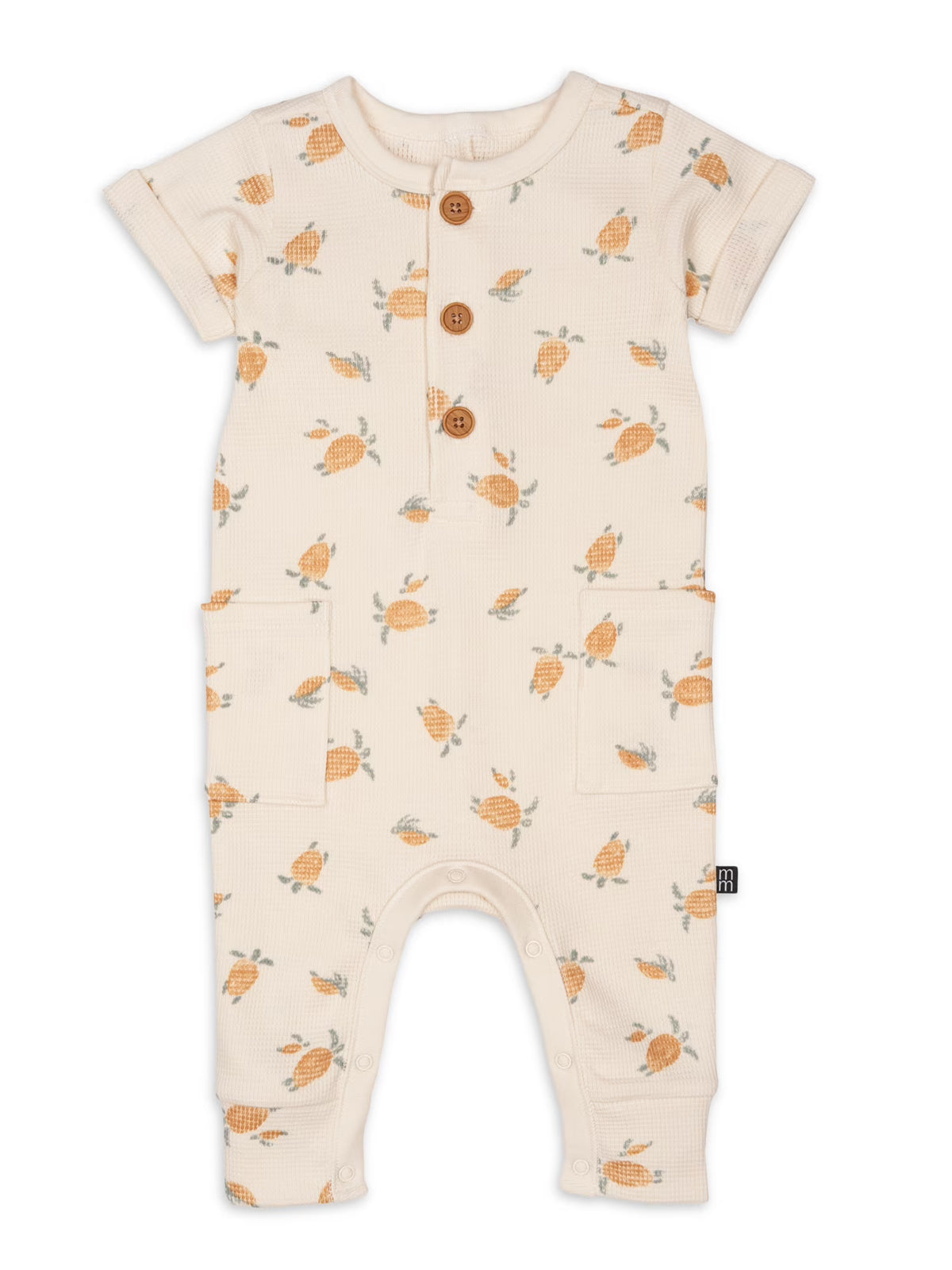 Baby Girl Short Sleeve and Long Leg Romper A2287