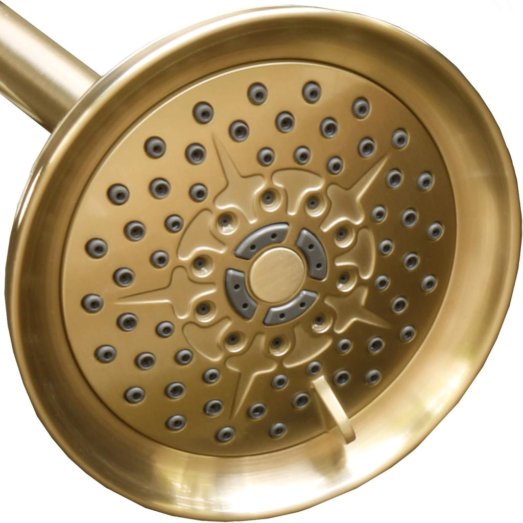 Brushed Nickel 5 inch Adjustable High Pressure Shower Head, Pack of 2 L175