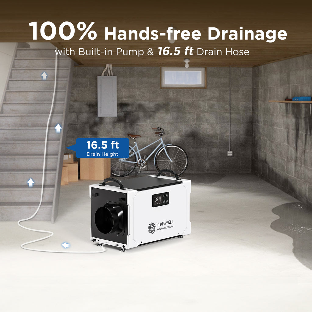 235 Pints Commercial Dehumidifier with Pump and Drain Hose C979