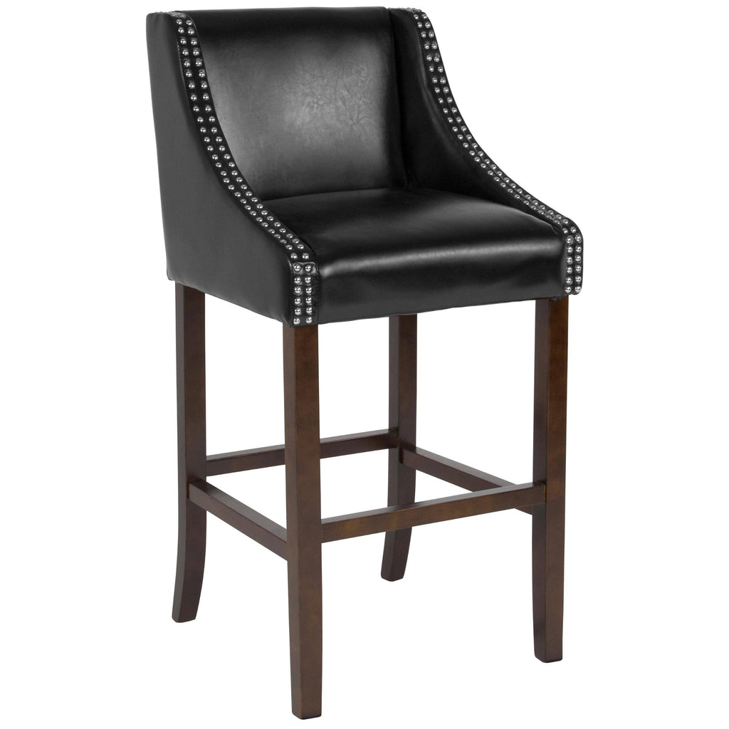Black Fabric Barstool A197181