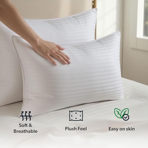 Down Alternative Cotton King Size Set of 2 Bed Pillows V539
