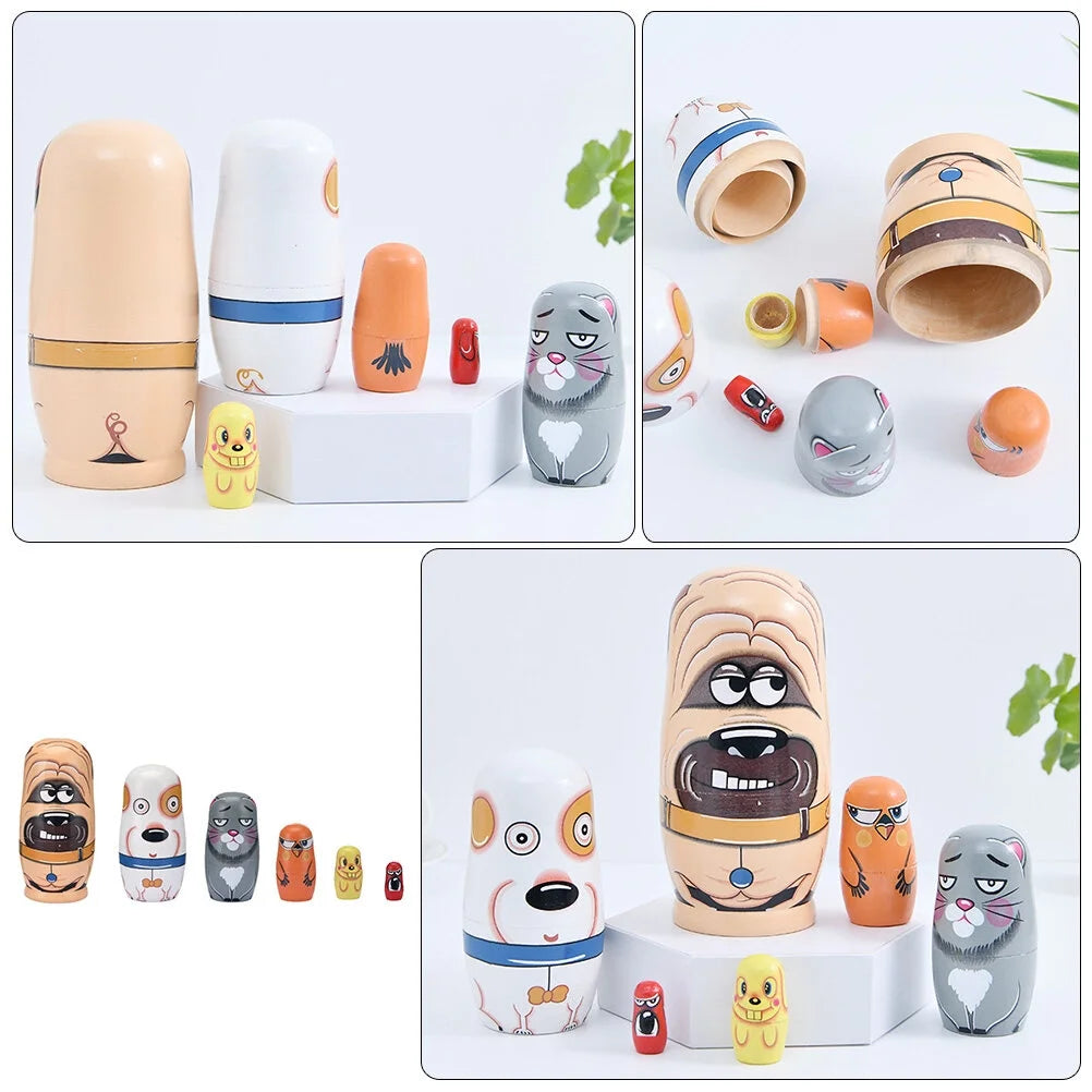 Cartoon Pet Dog Matryoshka Doll Toy Nesting Doll Toy M34282