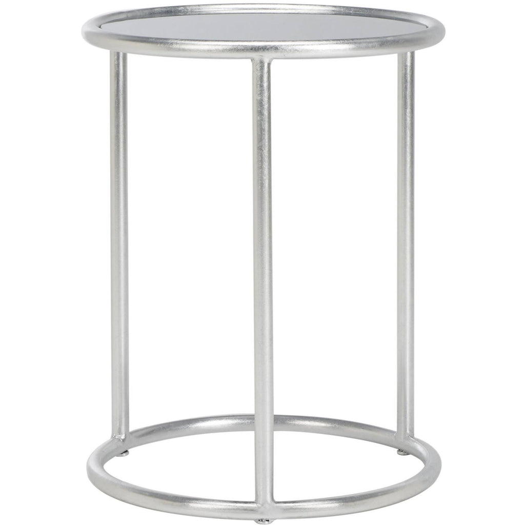 Silver/Grey Glass Top Accent Table C596
