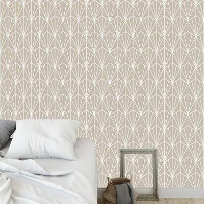Beige Peel and Stick Wallpaper Panel E578877