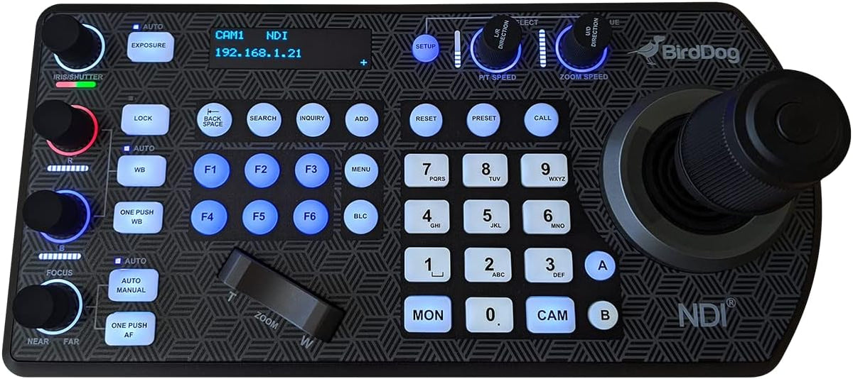 PTZ Keyboard Controller with NDI, VISCA, RS-232 and RS-422 Support I5353